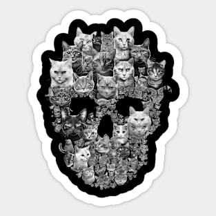 Cat Skull Origami Sticker